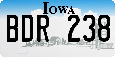 IA license plate BDR238