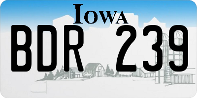 IA license plate BDR239