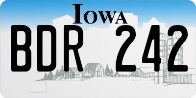 IA license plate BDR242