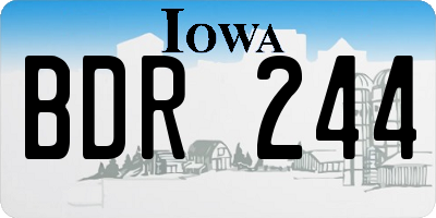 IA license plate BDR244