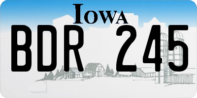 IA license plate BDR245