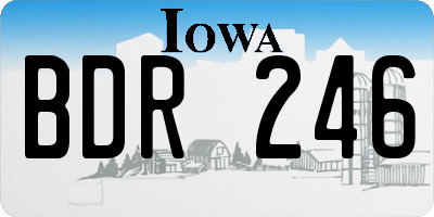 IA license plate BDR246