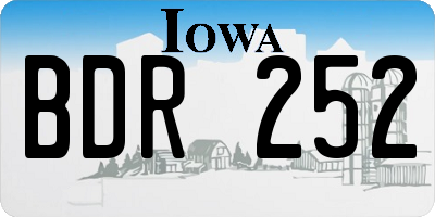 IA license plate BDR252