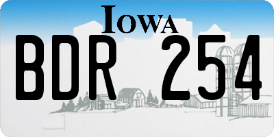 IA license plate BDR254