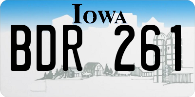 IA license plate BDR261