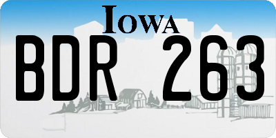 IA license plate BDR263
