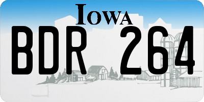 IA license plate BDR264