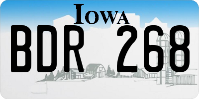 IA license plate BDR268