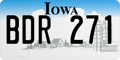 IA license plate BDR271