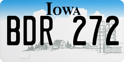 IA license plate BDR272