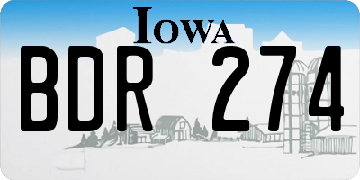 IA license plate BDR274