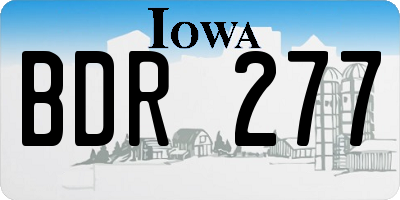 IA license plate BDR277
