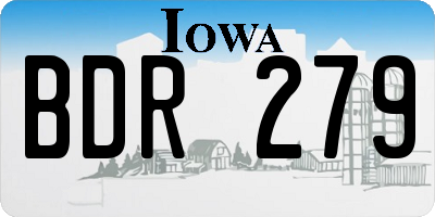 IA license plate BDR279
