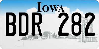 IA license plate BDR282