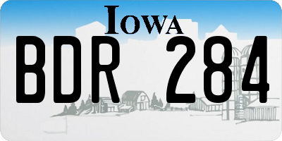 IA license plate BDR284