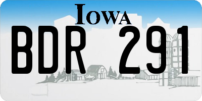 IA license plate BDR291