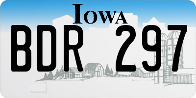 IA license plate BDR297