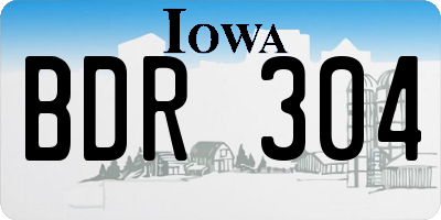 IA license plate BDR304