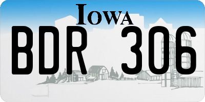 IA license plate BDR306
