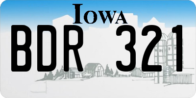 IA license plate BDR321