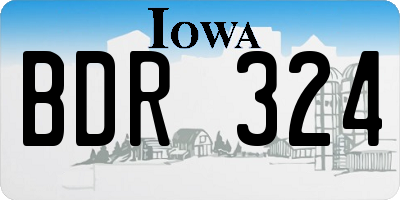 IA license plate BDR324