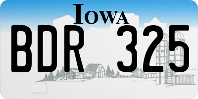 IA license plate BDR325