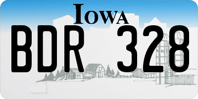 IA license plate BDR328