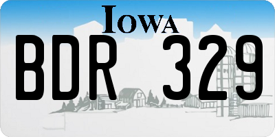 IA license plate BDR329