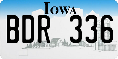 IA license plate BDR336