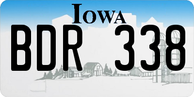 IA license plate BDR338