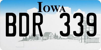 IA license plate BDR339