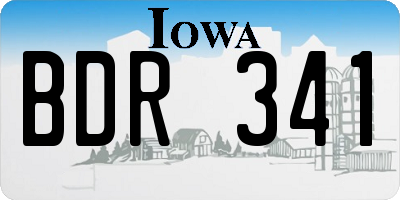 IA license plate BDR341