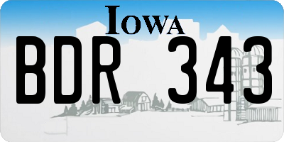 IA license plate BDR343