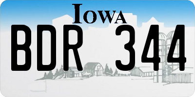 IA license plate BDR344