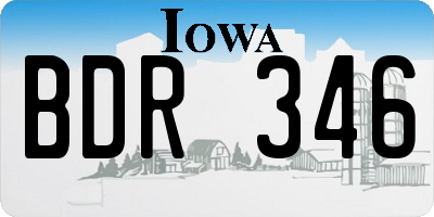 IA license plate BDR346