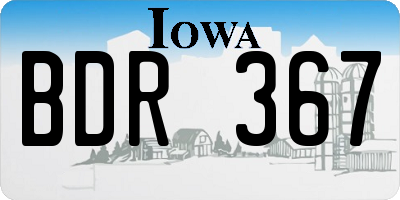 IA license plate BDR367