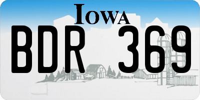 IA license plate BDR369