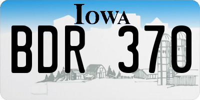 IA license plate BDR370