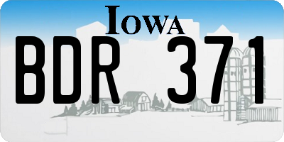 IA license plate BDR371