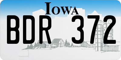 IA license plate BDR372
