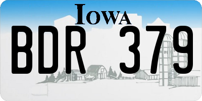 IA license plate BDR379