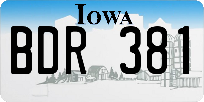 IA license plate BDR381