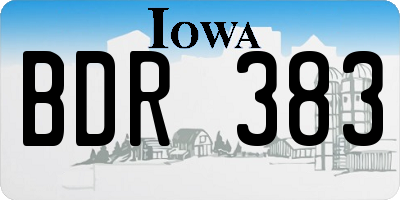 IA license plate BDR383
