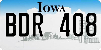 IA license plate BDR408
