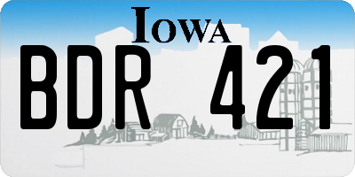 IA license plate BDR421