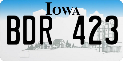IA license plate BDR423