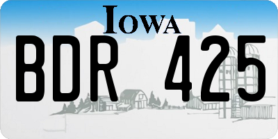 IA license plate BDR425