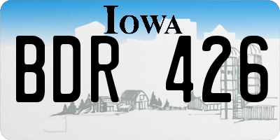 IA license plate BDR426