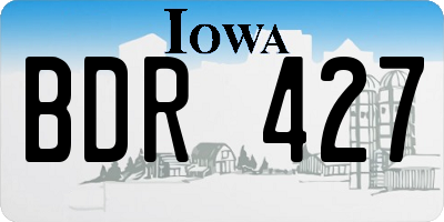 IA license plate BDR427