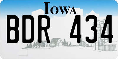 IA license plate BDR434
